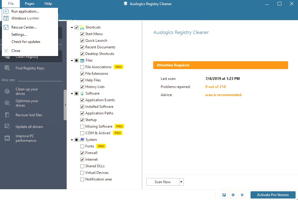 Auslogics Registry Cleaner Pro 10.0.0.3 download the new version