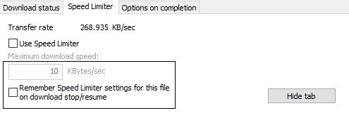 IDM Speed Limiter Option