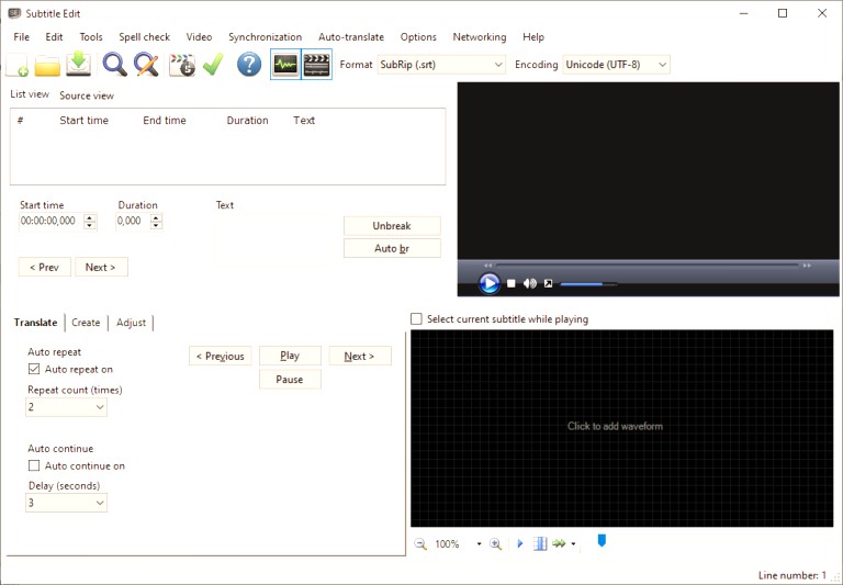 download the new version Subtitle Edit 4.0.1