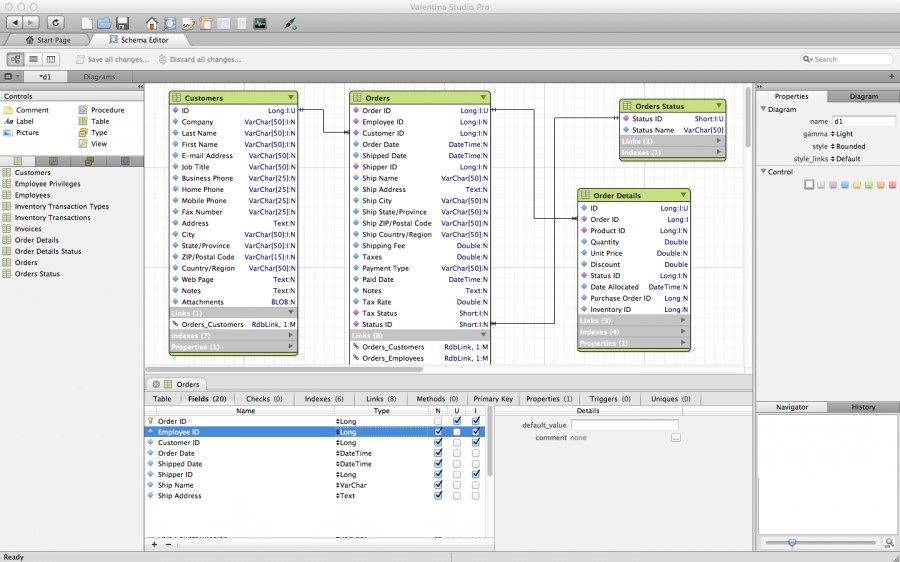 valentina studio sqlite version