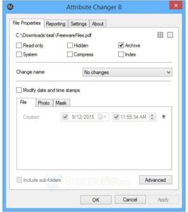 Attribute Changer 11.20b for mac download free