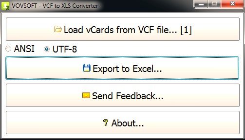 VovSoft VCF to CSV Converter Latest Version
