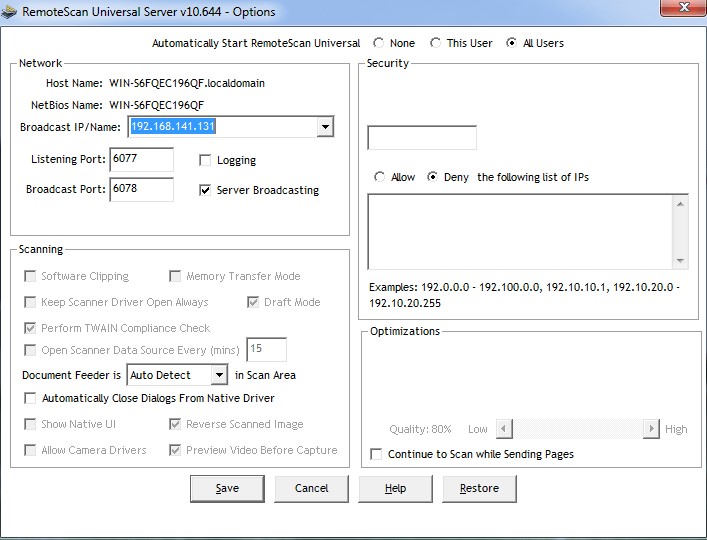 RemoteScan Enterprise Server Full