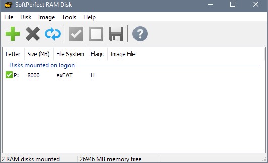 how to use softperfect ram disk