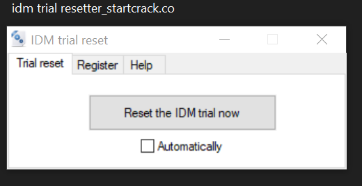 IDM Trial Reset Patch